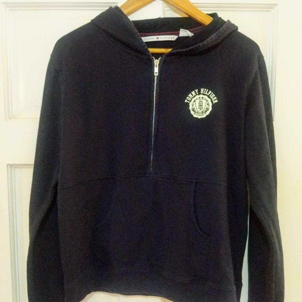 Tommy Hilfiger  zip pullover hoodie black Size Large